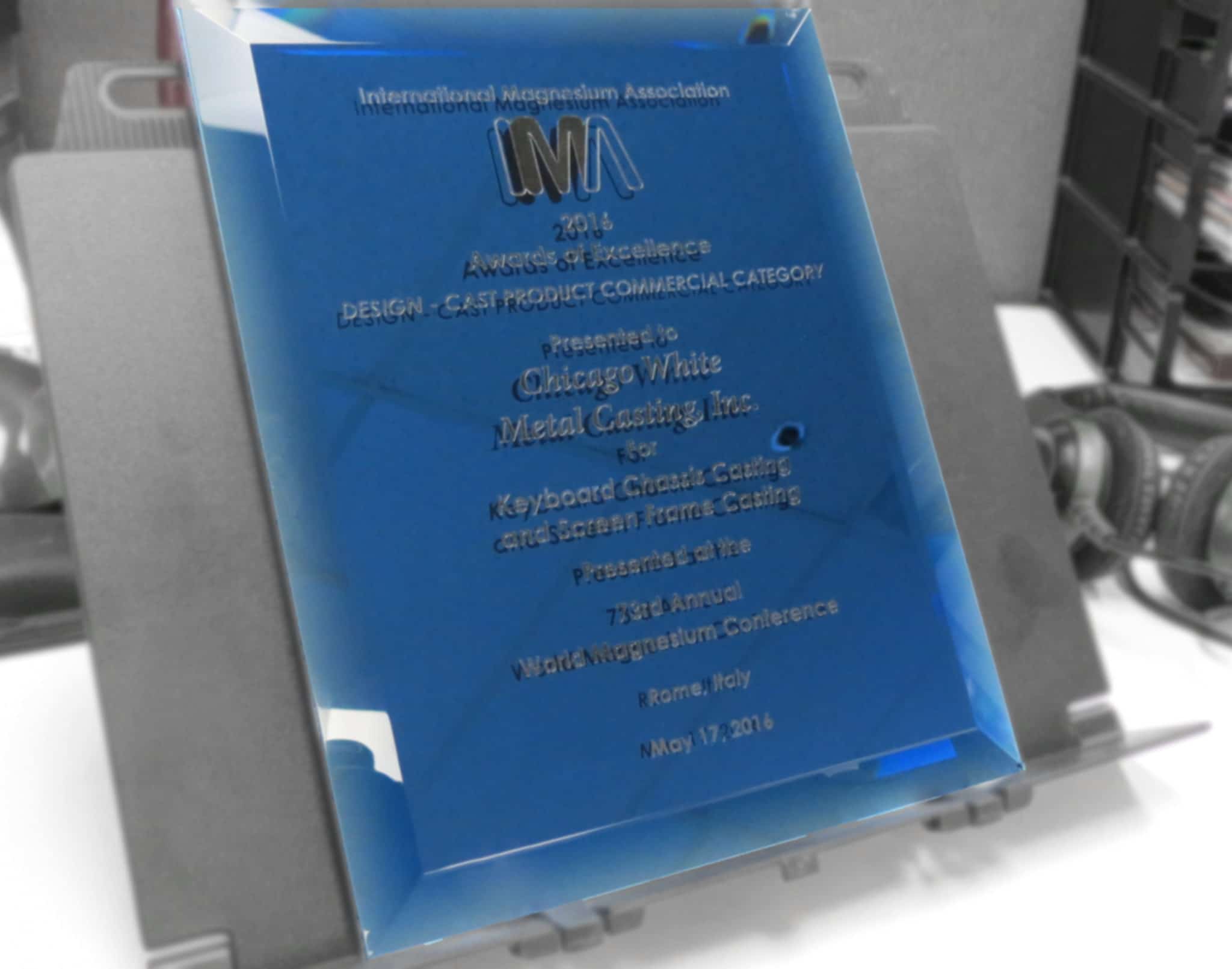The Verdict Is In… CWM and Stenograph Win the IMA Award for Die Cast