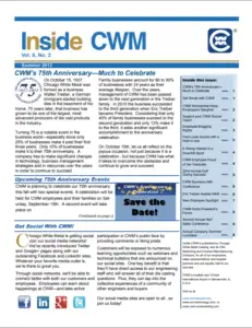 Inside CWM Newsletter – 2012 Summer