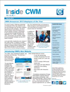 Inside CWM Newsletter – 2014 Spring