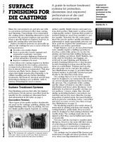 Surface Finishing for Die Casting Bulletin